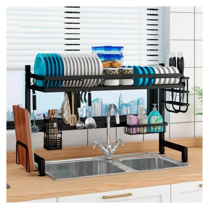 SECADOR DE PLATOS ESCURRIDOR DE LOZA 85CM ORGANIZADOR - 2