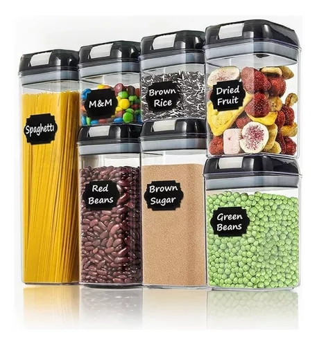 PACK 7 ENVASES RECIPIENTES HERMETICOS ESPECIEROS COCINA - 1