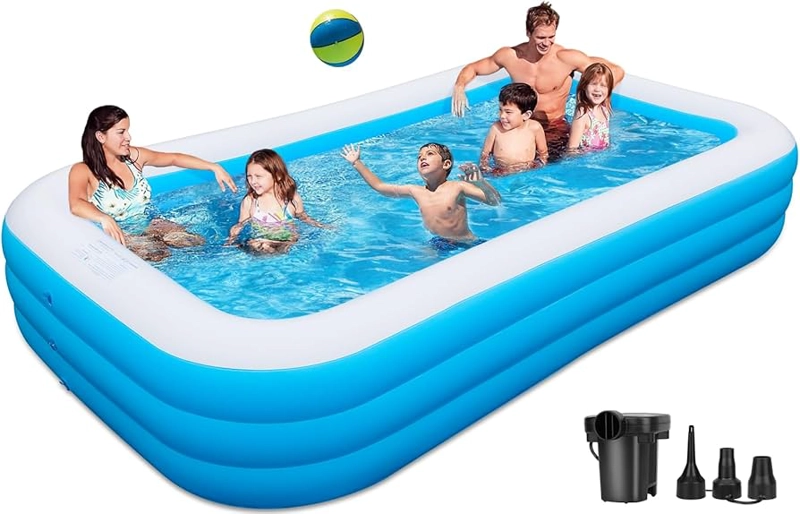 PISCINA INFLABLE ANGELES DEL HOGAR VERANO AGUA FAMILIA 305X183X66 CM NIÑOS - 1