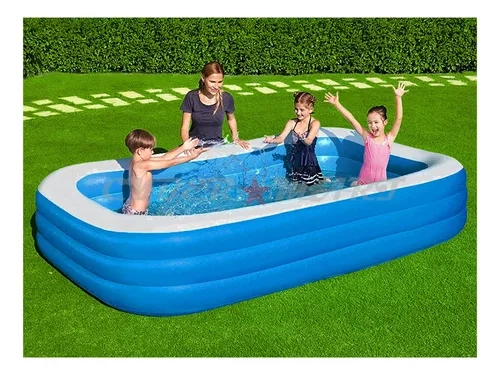 PISCINA INFLABLE ANGELES DEL HOGAR VERANO AGUA FAMILIA 305X183X66 CM NIÑOS - 2