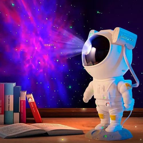 LÁMPARA DE NOCHE DE ASTRONAUTA CON PROYECTOR DE ESTRELLAS - 1