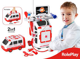 JUGUETE ANGELES DEL HOGAR MALETIN AMBULANCIA DOCTOR SET MEDICO PORTATIL 2 N 1 - 1