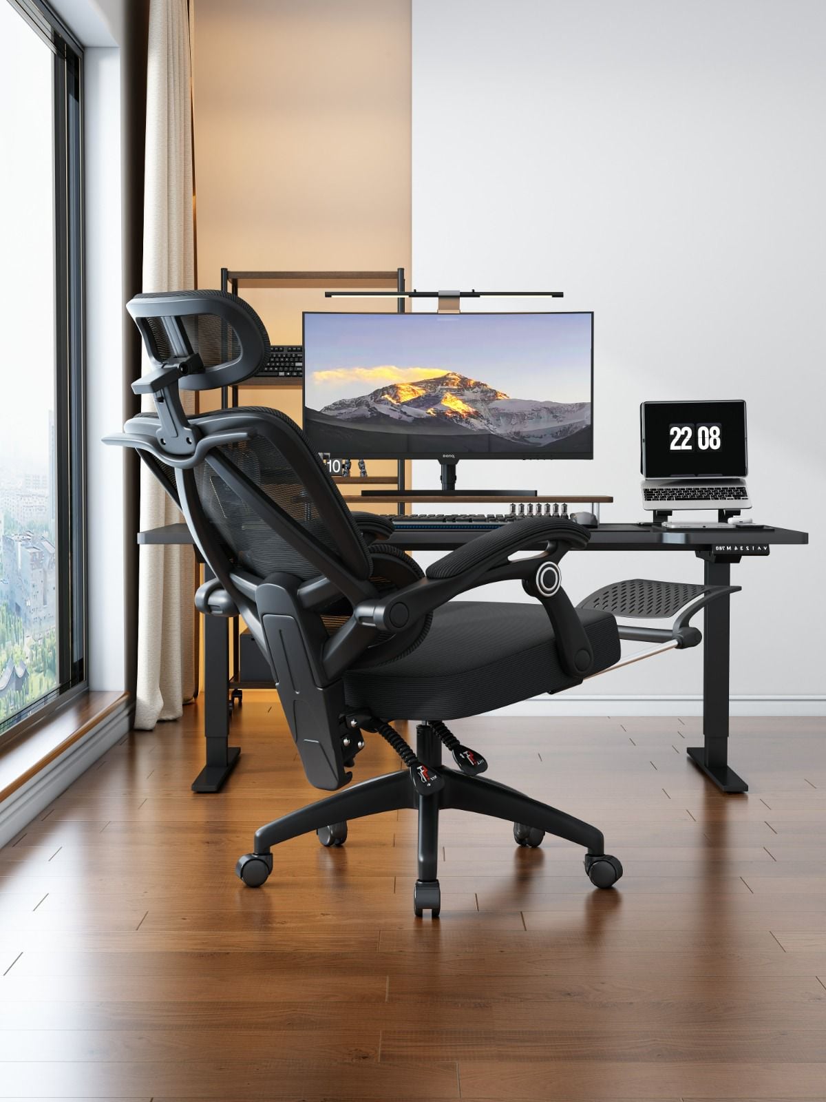 SILLA OFICINA ANGELES DEL HOGAR ERGONOMICA CON RESPALDO ESTILO NORDICO - 2