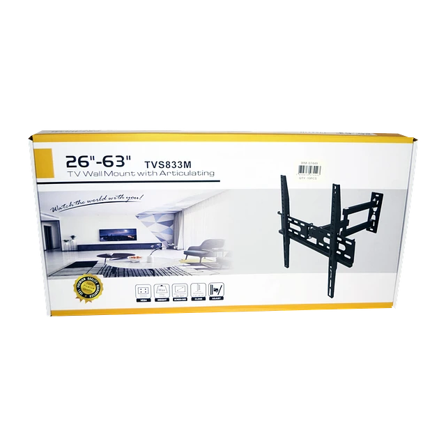 SOPORTE DE PARED PARA TV CON BRAZO EXTENSIBLE DE 26' A 63' PULGADAS ANGELES DEL HOGAR - 1