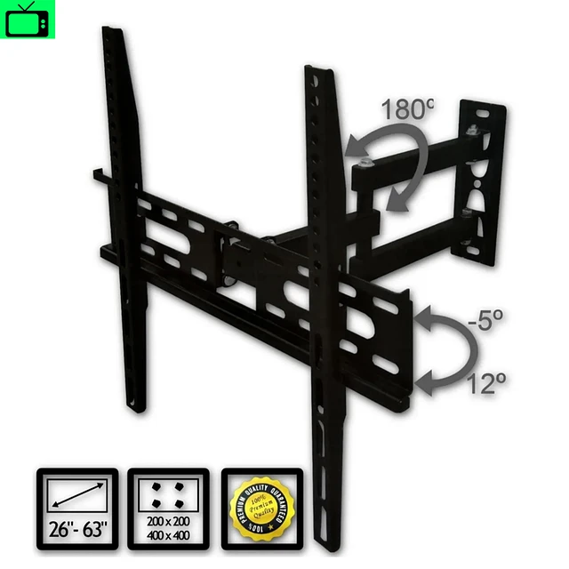 SOPORTE DE PARED PARA TV CON BRAZO EXTENSIBLE DE 26' A 63' PULGADAS ANGELES DEL HOGAR - 2