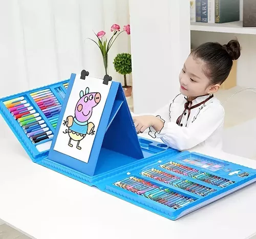 MALETIN DE LAPICES PARA ÑIÑOS CON 208 PIEZAS - 1