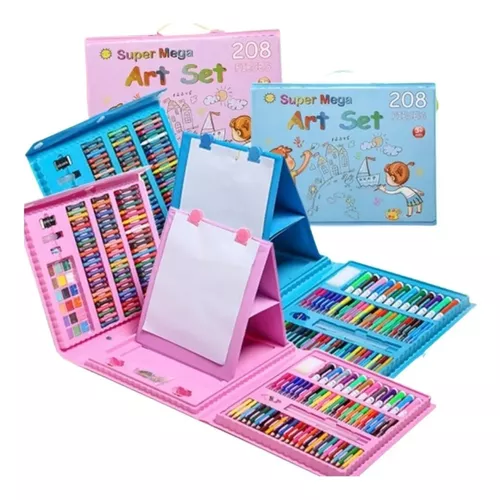MALETIN DE LAPICES PARA ÑIÑOS CON 208 PIEZAS - 2