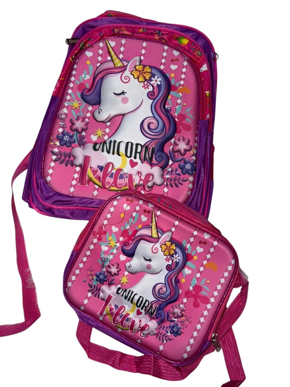 MOCHILA CON LONCHERA ESCOLAR INFANTIL 3D - 1