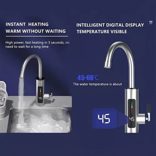 CALENTADOR ANGELES DEL HOGAR GRIFO ELÉCTRICO COCINA FRÍA Y CALIENTE - 4