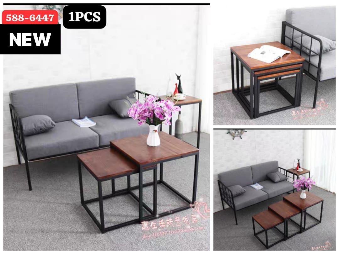 MESA DE CENTRO O MESA AUXILIAR TRIPLE - 1