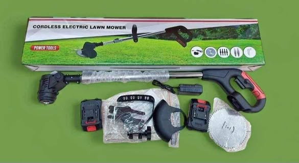 CORTADOR CÉSPED ANGELES DEL HOGAR 450W INALÁMBRICO CON RUEDAS JARDIN - 4