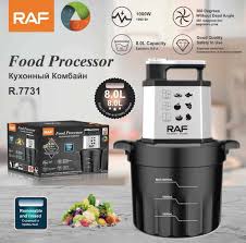 PICADORA DE CARNE ELÉCTRICA GRANDE DE ACERO RAF 8L 1000W, - 2