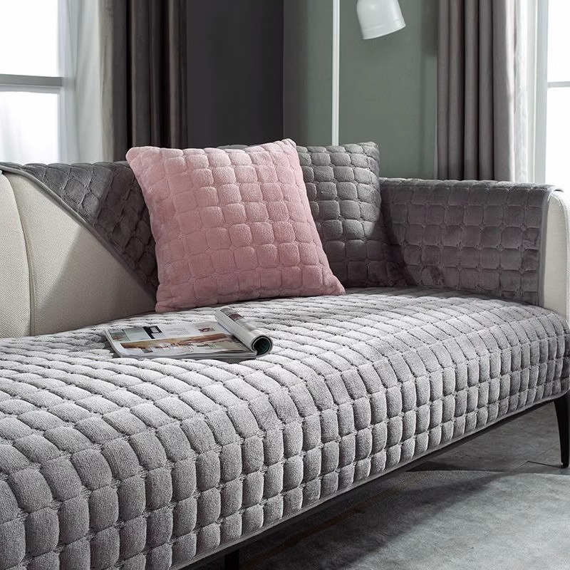 MANTA PARA SOFA DISEÑO DE CUADROS 3+1+1 - 1