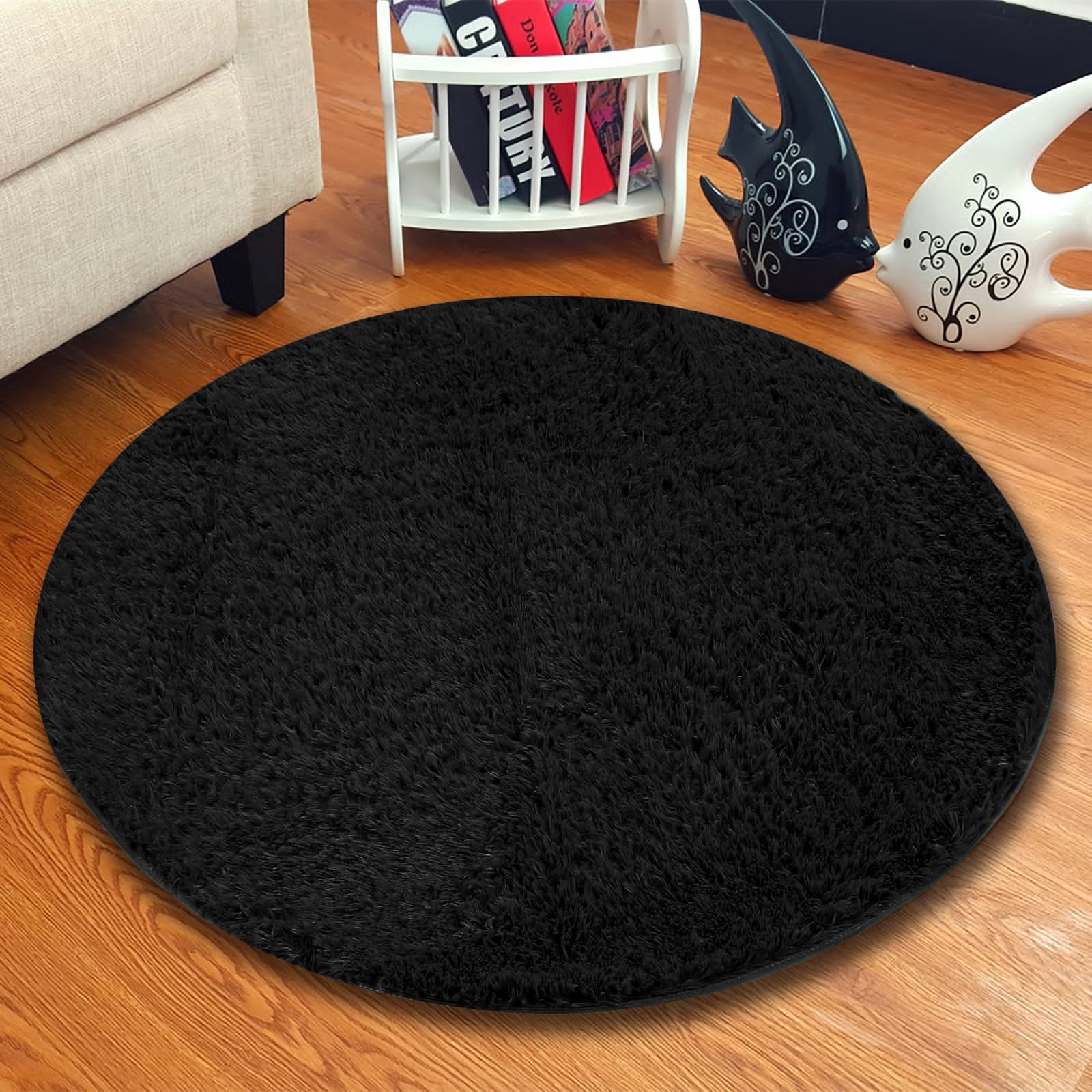 ALFOMBRAS PELUDA TIPO SHAGGI REDONDA 150CM - 1