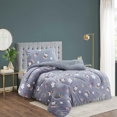 COBERTOR DE INVIERNO PLUSH PLAZA CON DISEÑO 1.5 - 1