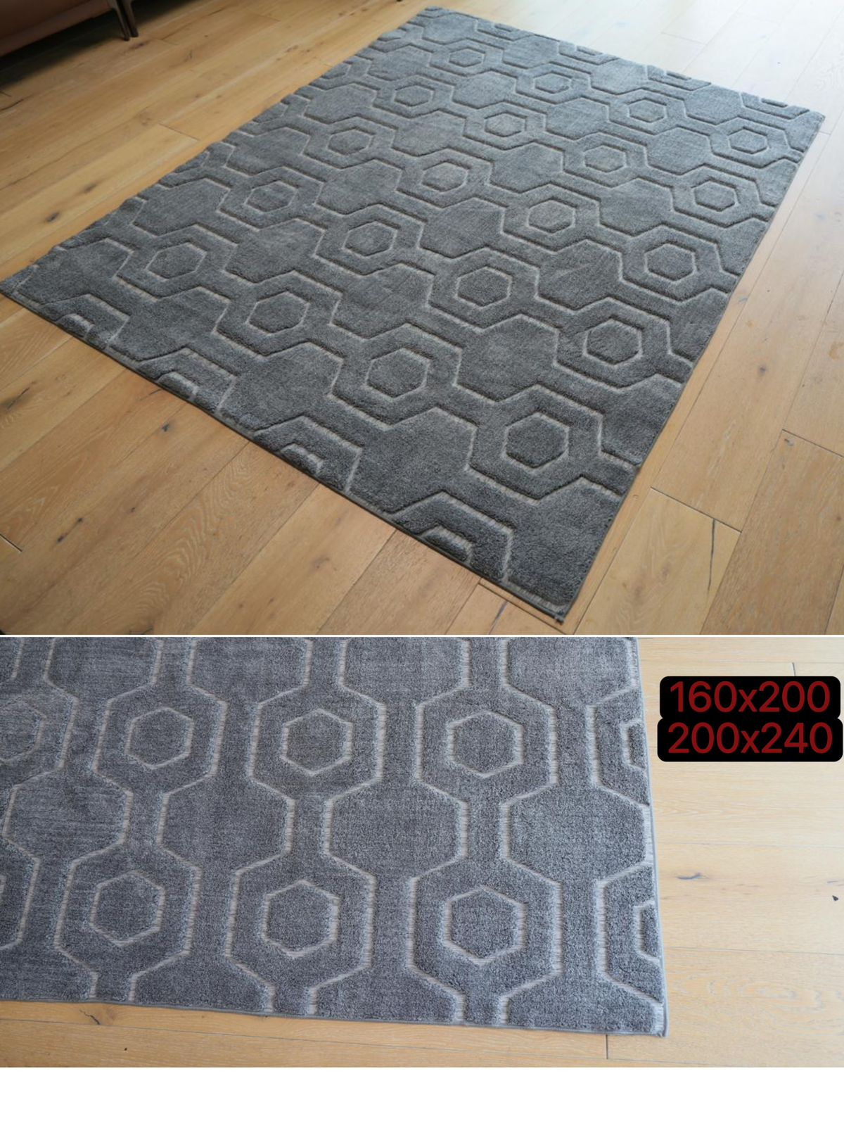 ALFOMBRA ANTIDESLIZANTE DE ALGODON 160X200CM - 1