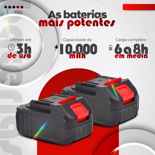 MOTOSIERRA ELÉCTRICA 1200W PORTÁTIL 12 PULGADAS 2 BATERIAS - 3
