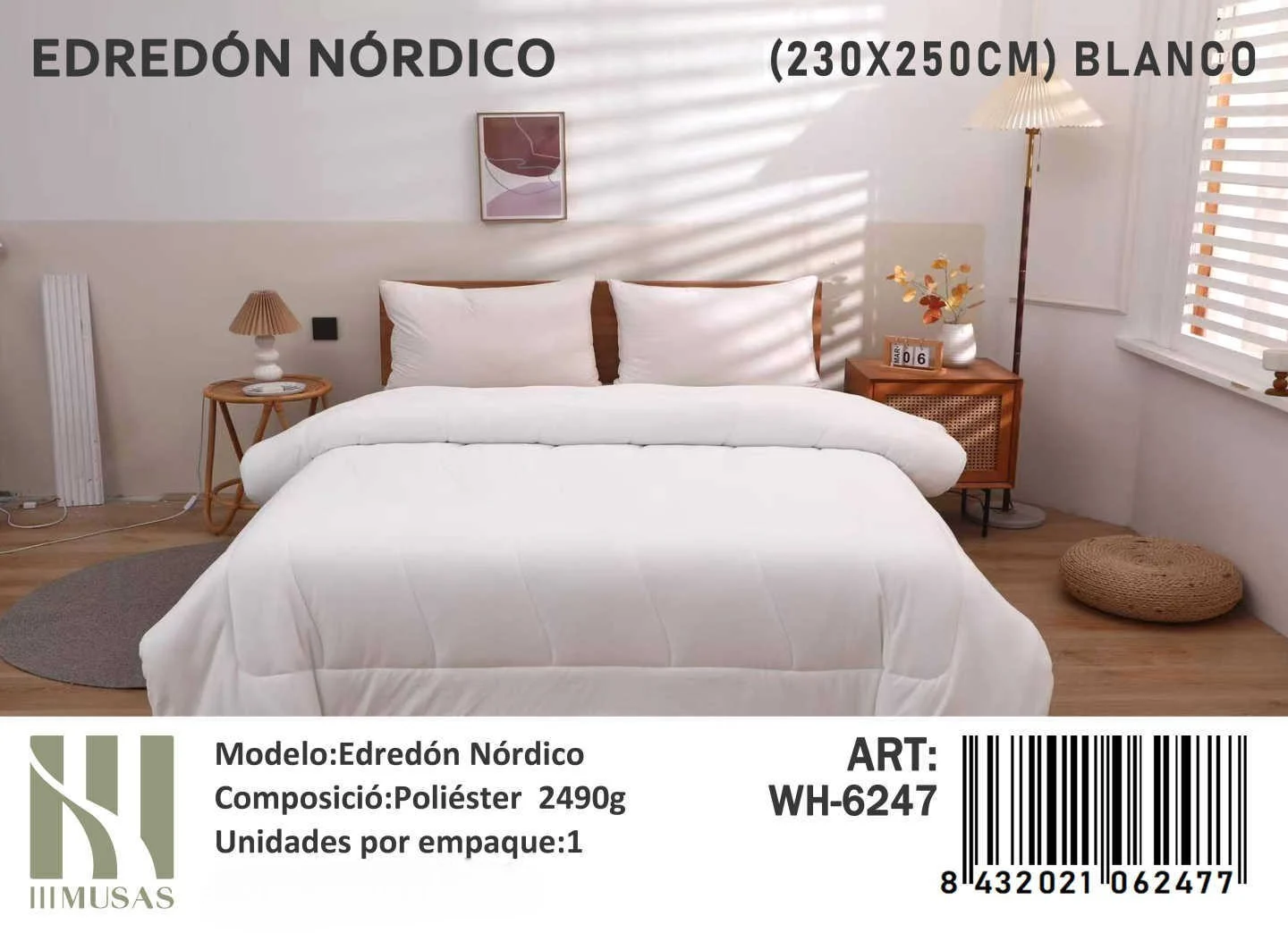 PLUMON NORDICO DE SEDA 2 PLAZAS 230X250CM - 1