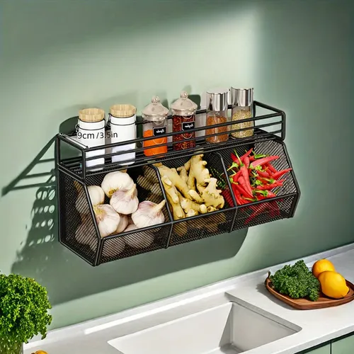 ORGANIZADOR PARA COCINA TRIPLE CUADRO ALMACENAMIENTO - 1
