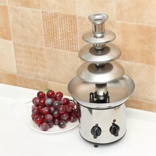 CASCADA FUENTE CHOCOLATE FONDUE 4 NIVELES ACERO INOXIDABLE - 2