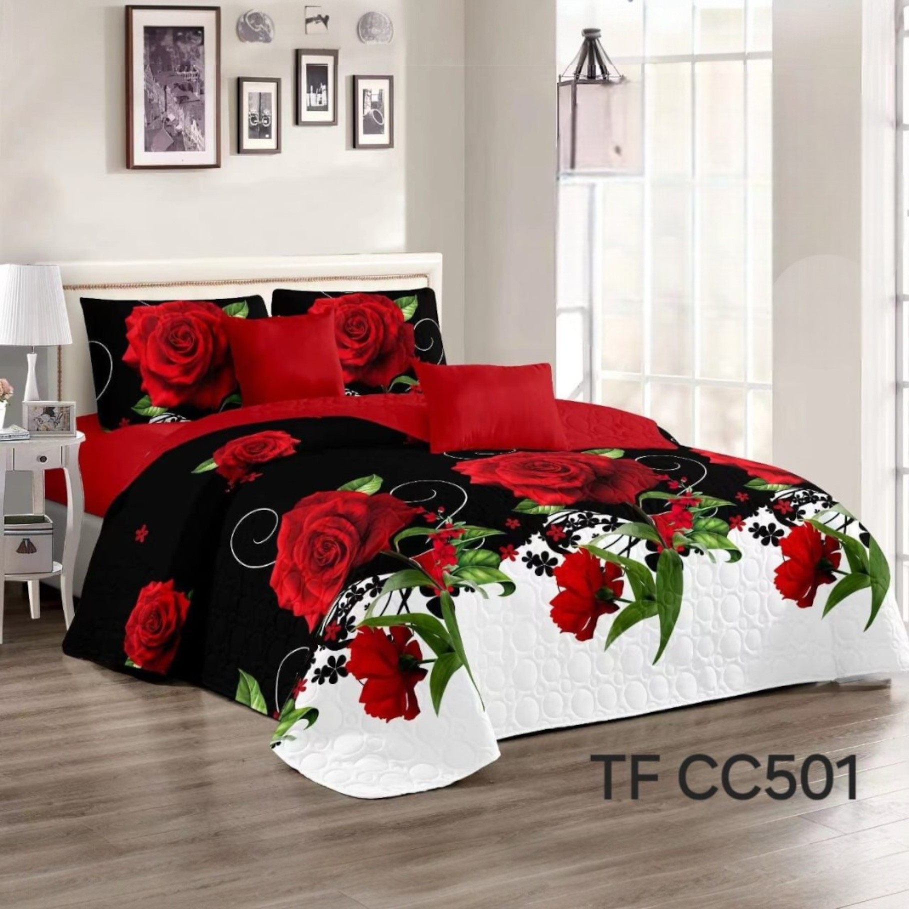 CUBRECAMA QUILT DE VERANO TF CON DISEÑO 2 PLAZAS - 1