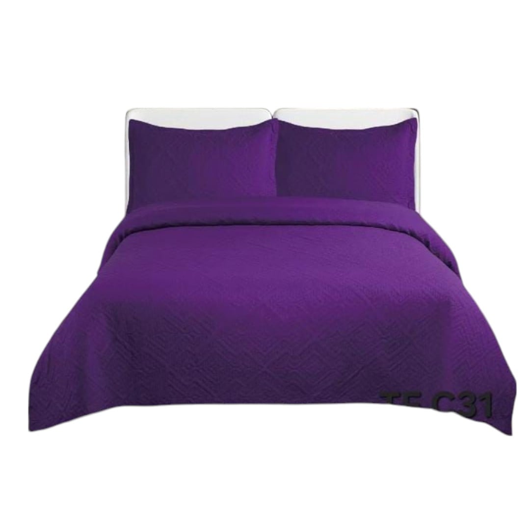 CUBRECAMA QUILT DE VERANO UNICOLOR TF KING - 1