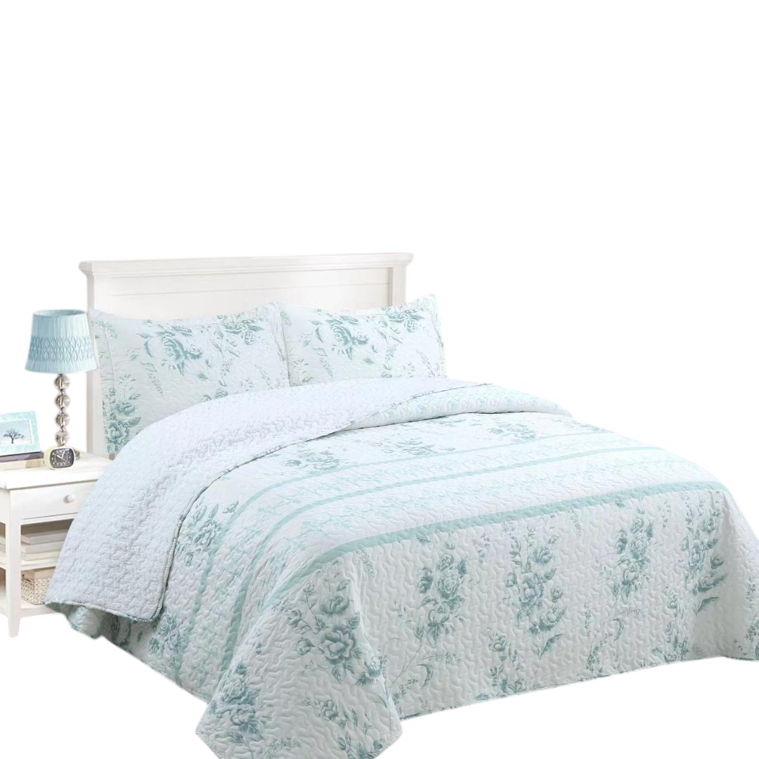 CUBRECAMA QUILT CON CHIPORRO DISEÑO 2 PLAZAS - 1