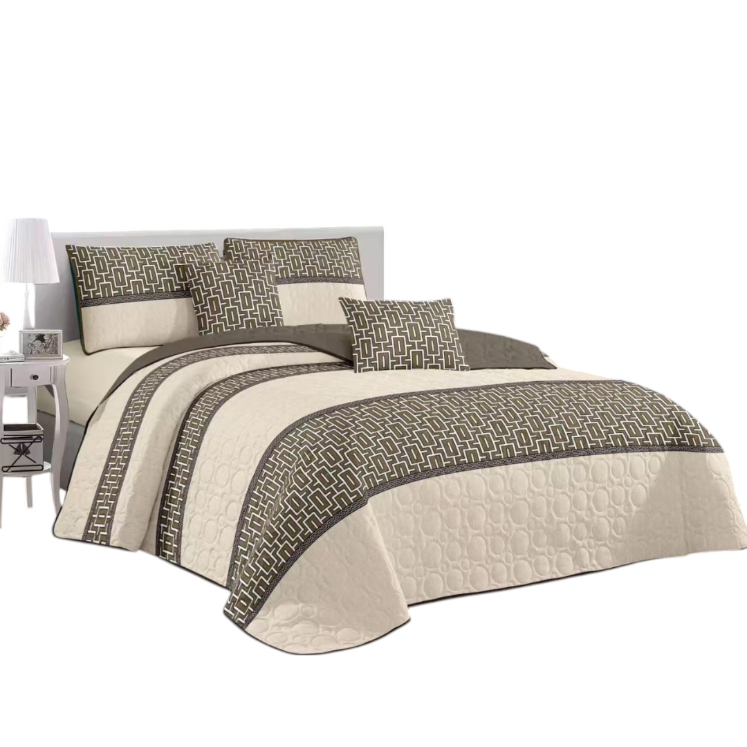 CUBRECAMA QUILT DE VERANO CON DISEÑO TF KING - 1
