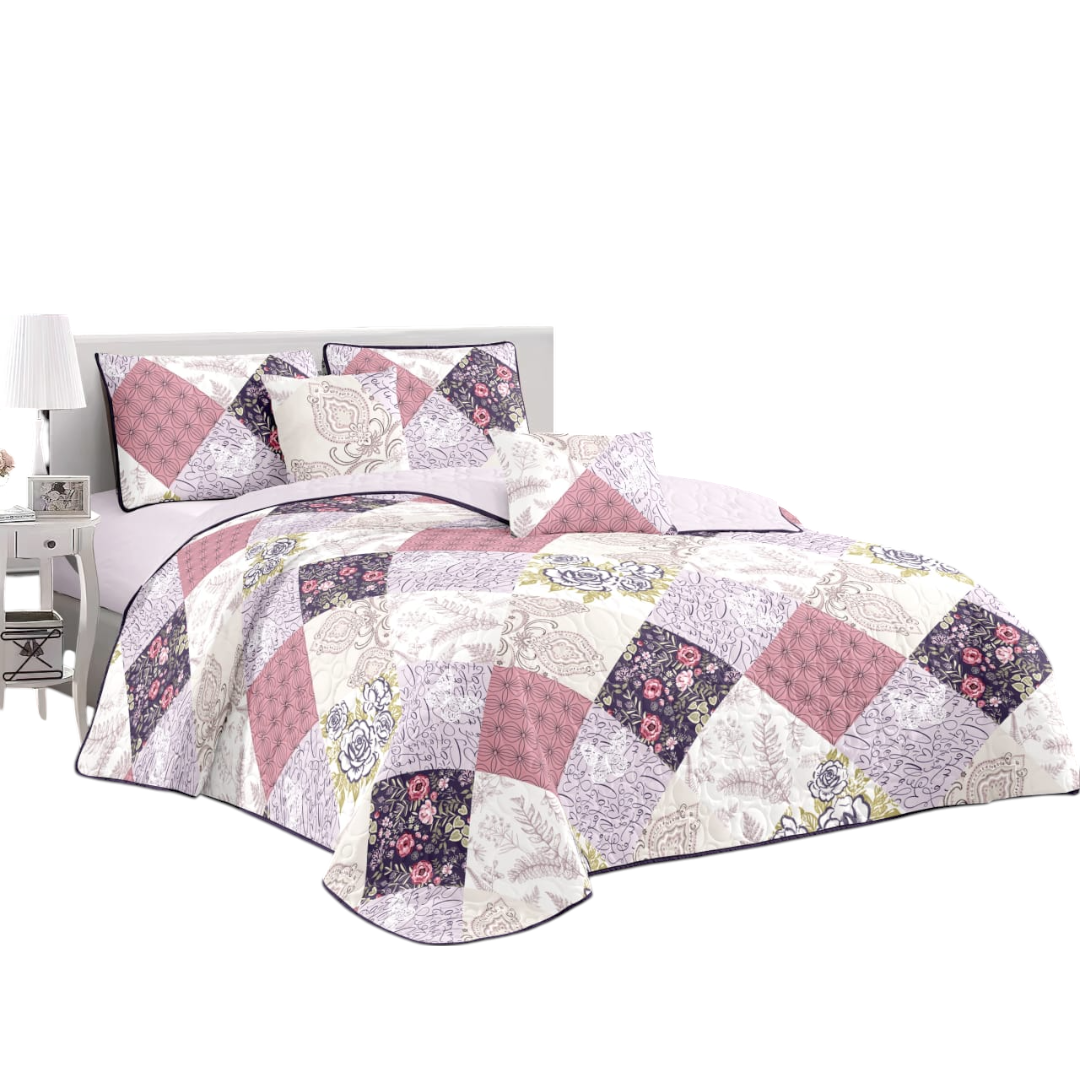 CUBRECAMA QUILT DE VERANO CON DISEÑO TF KING - 1