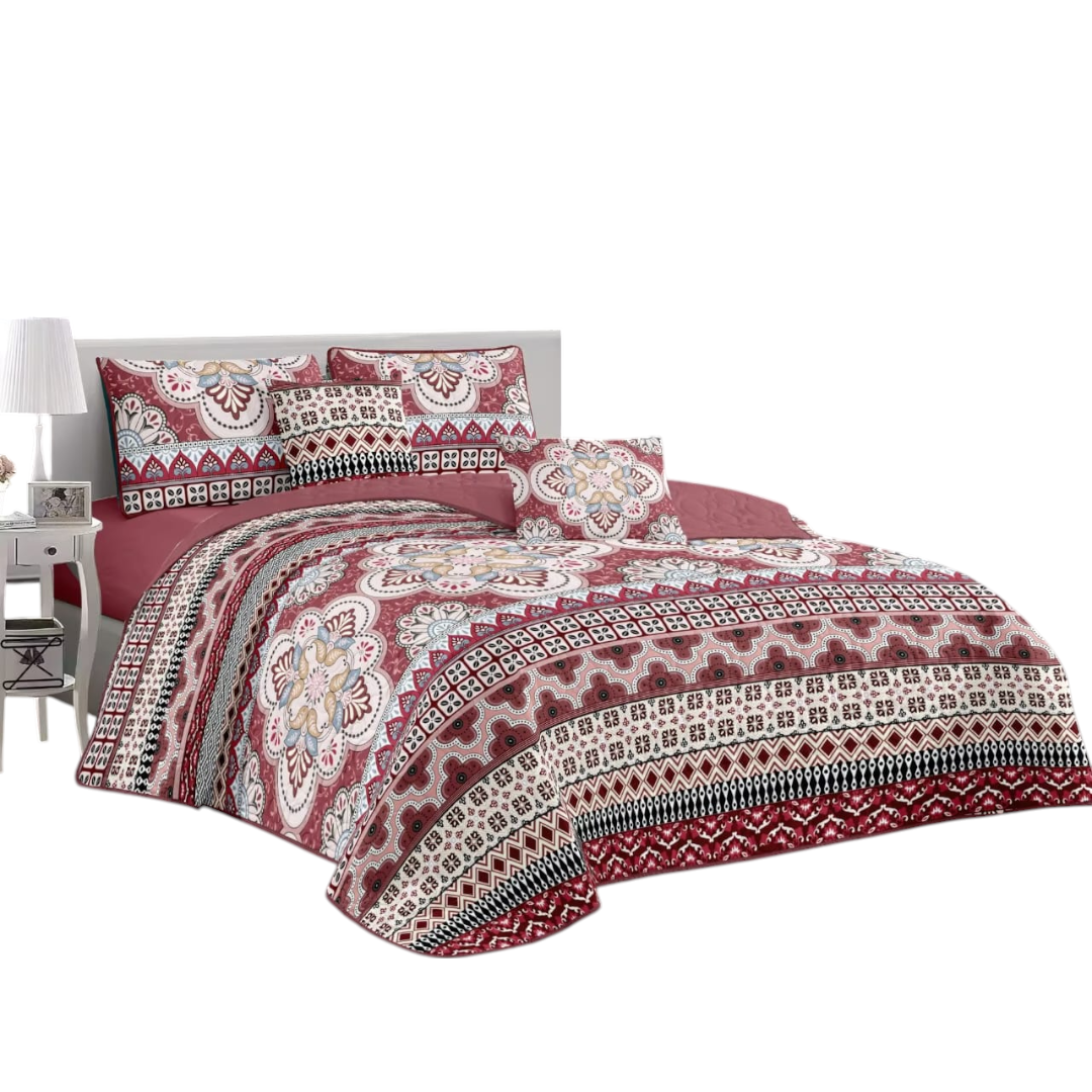 CUBRECAMA QUILT DE VERANO CON DISEÑO TF KING - 1