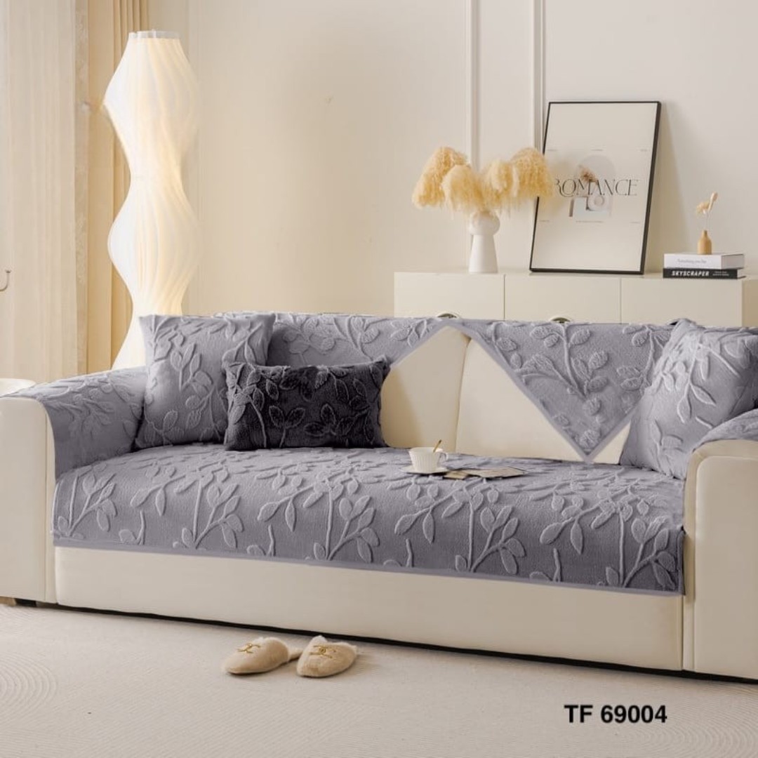 MANTA PARA SOFA 1C DISEÑO HOJAS 70 CM X 70 CM - 1