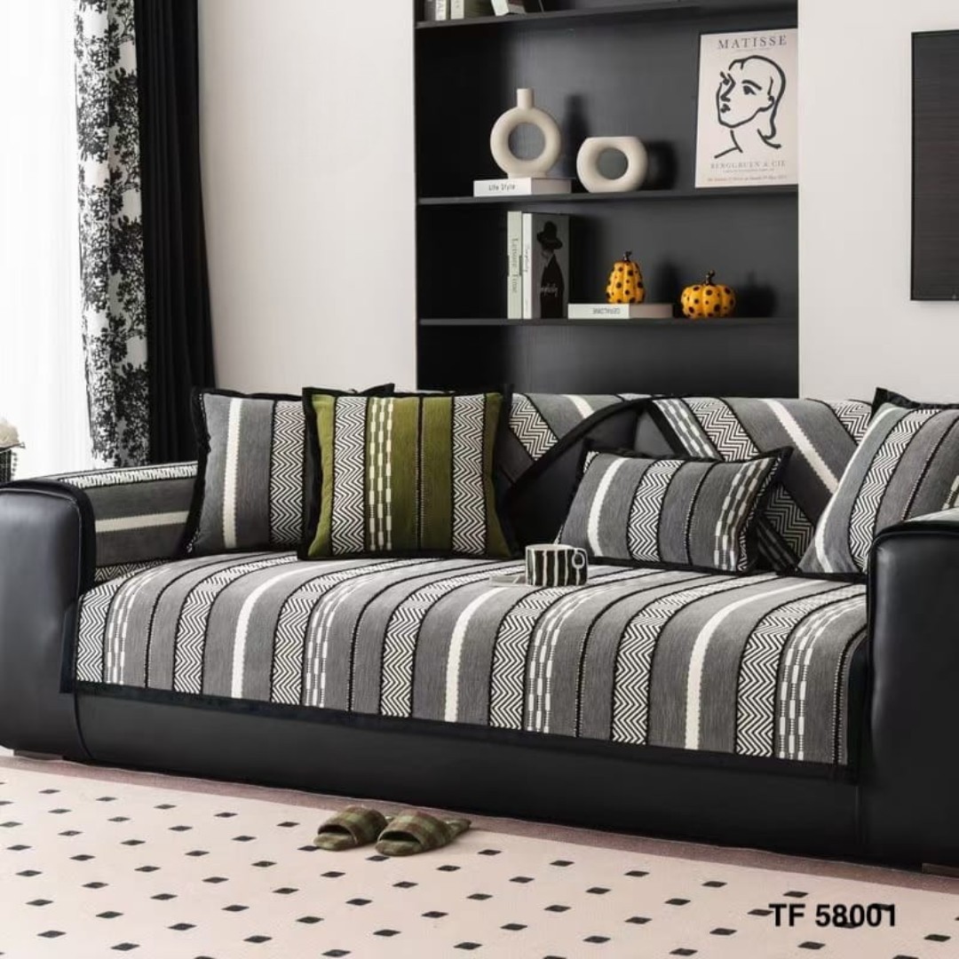 MANTA PARA SOFA 1C DISEÑO HOJAS 70 CM X 70 CM - 1