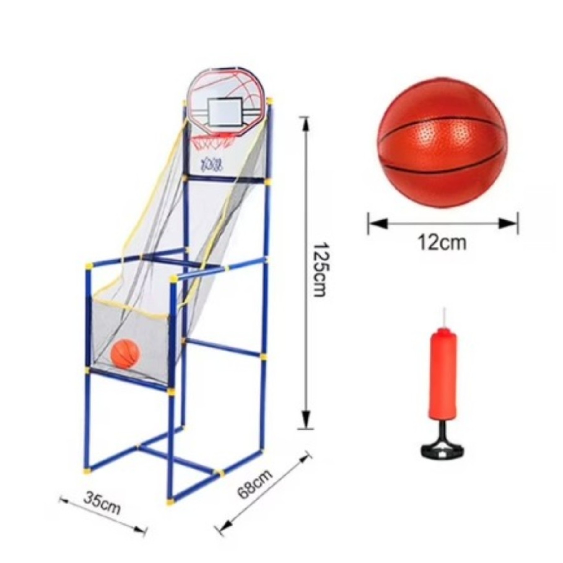 SET BASKETBALL PELOTA + RETORNADOR MALLA INFANTIL - 2
