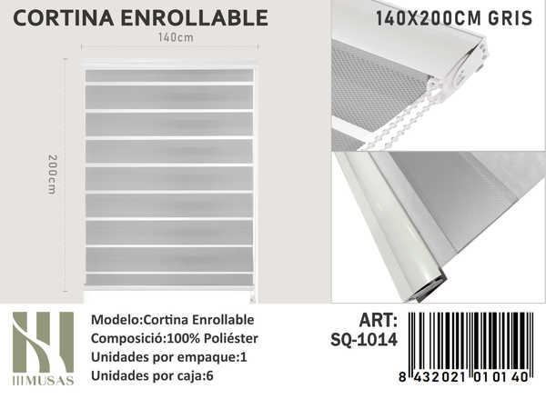 CORTINA ROLLER DIA Y NOCHE 140X200 CM - 1