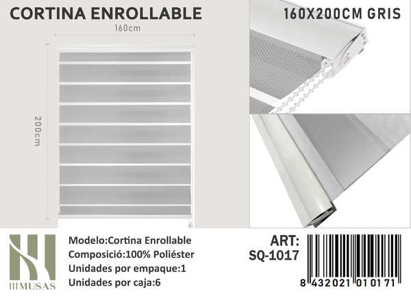 CORTINA ROLLER DIA Y NOCHE 160X200 CM - 1
