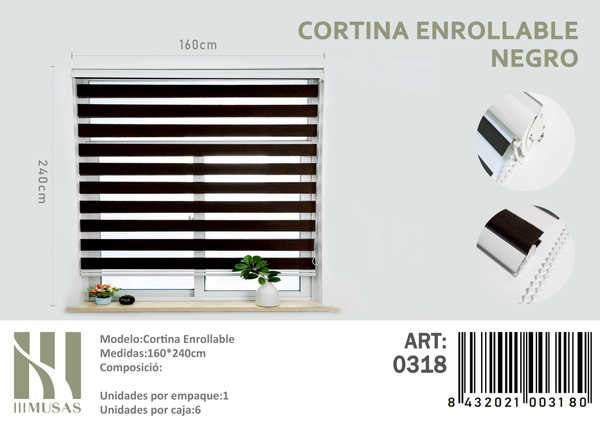 CORTINA ROLLER DIA Y NOCHE 160X240 CM - 1