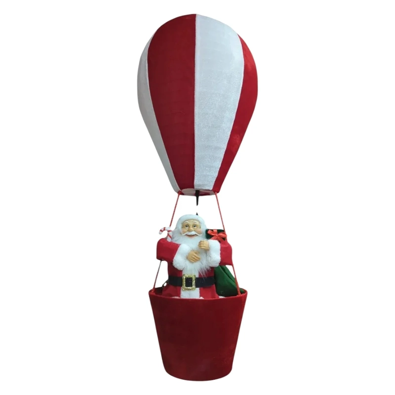 GLOBO AEROSTATICO PAPA NOEL 80CM ROJO Y BLANCO - 1