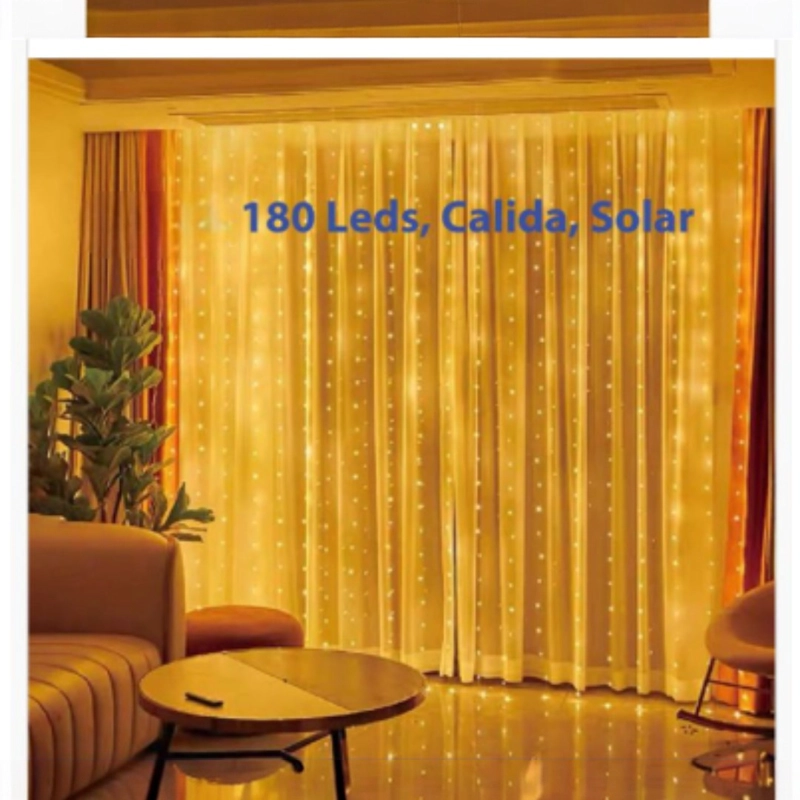 CORTINA LUZ LED 300 LUCES 3X3M SOLAR - 1
