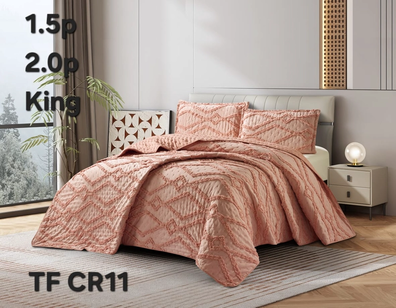 CUBRECAMA DE VERANO DISEÑO TUFTING 2 PLAZAS - 1