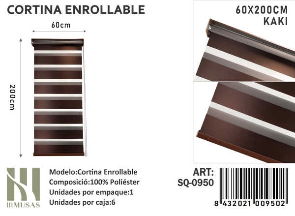 CORTINA ENROLLABLE IMUSSA 60X200CM - 1