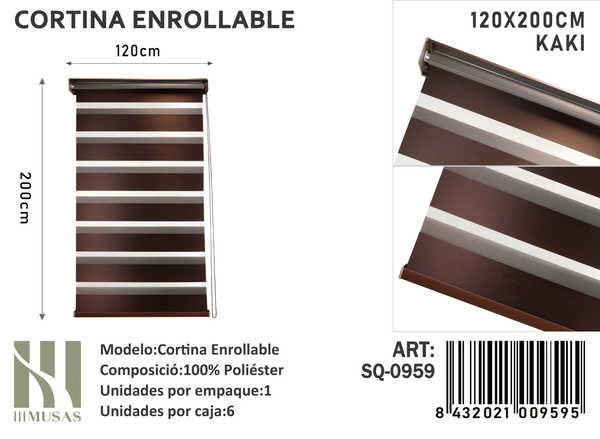 CORTINA ENROLLABLE IMUSSA 120X200CM - 1