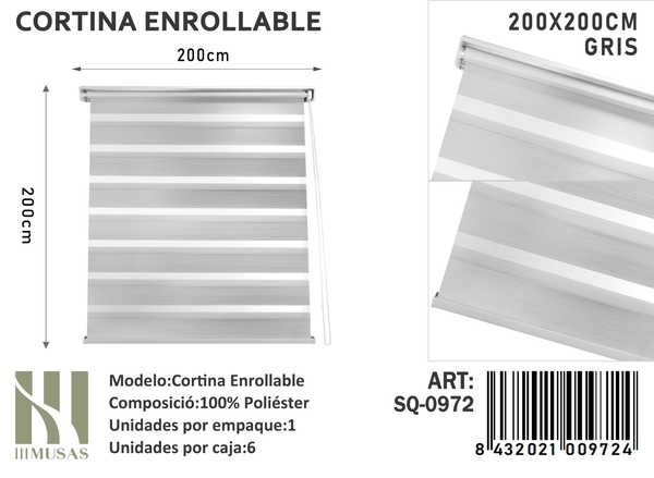 CORTINA ENROLLABLE IMUSSA 200X200CM - 1