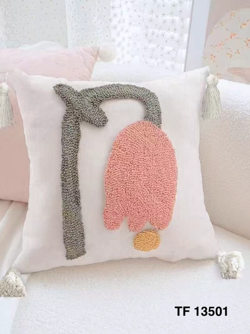 FUNDA DE COJIN BOHO TEJIDA DECORATIVA 45X45CM - 1