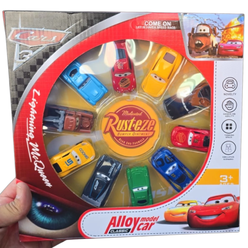 COCHES DE JUGUETE DE LA COLECCION CARS CON 10 PIEZAS - 1