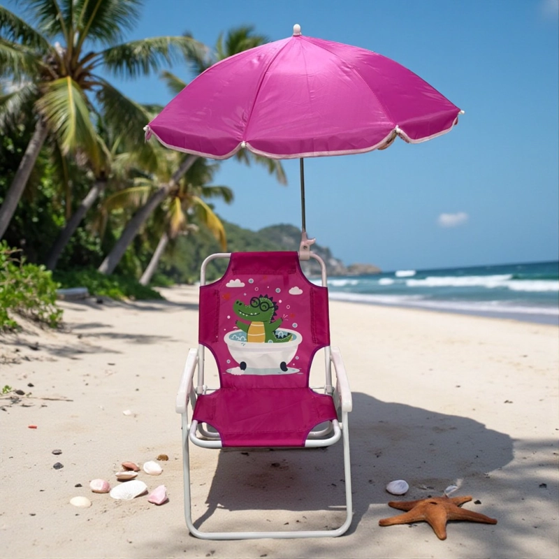 SILLA PLEGABLE CON QUITASOL CAMPING PARA NIÑOS - 1
