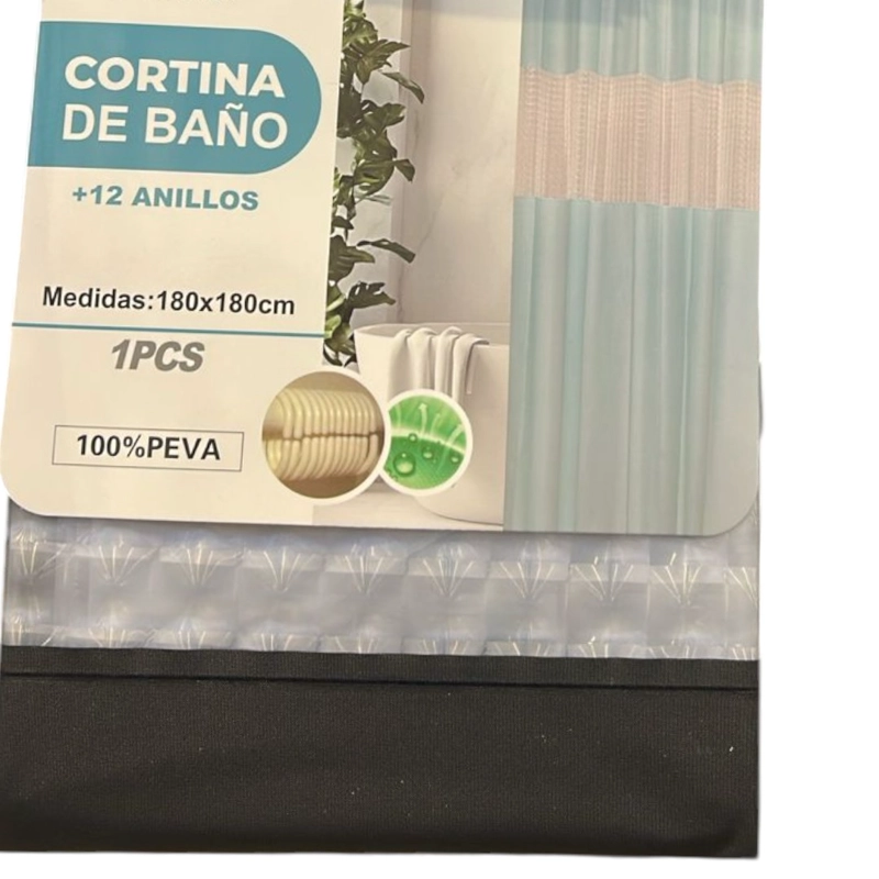 CORTINA DE BAÑO IMPERMEABLE 180X180CM - 2