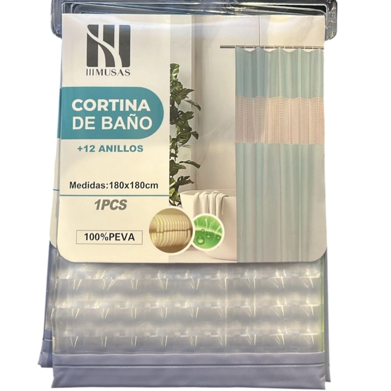 CORTINA DE BAÑO IMPERMEABLE 180X180CM - 2