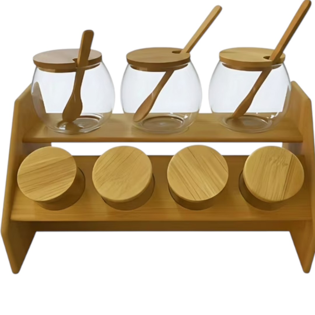 JUEGO RECIPIENTE ALMACENAMIENTO SOPORTE CONTENEDOR - 1