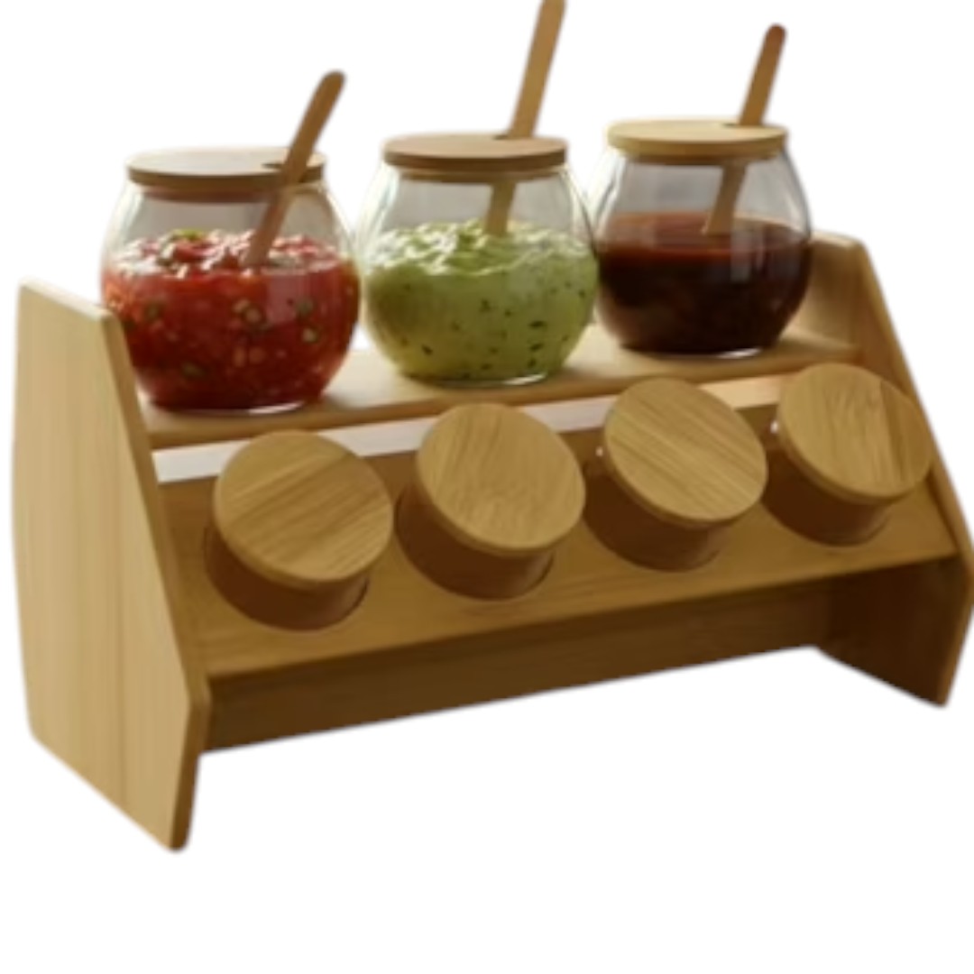 JUEGO RECIPIENTE ALMACENAMIENTO SOPORTE CONTENEDOR - 2