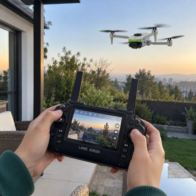 DRON PLEGABLE FP-L990 CON CAMARA Y CONTROL REMOTO CON PANTALLA - 2